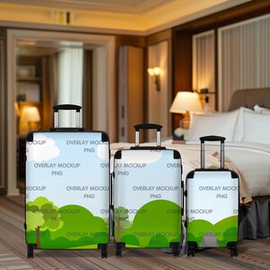 Suitcase Mockup - Travel Set - for Creative Entrepreneurs - Print on Demand Overlay Mockup