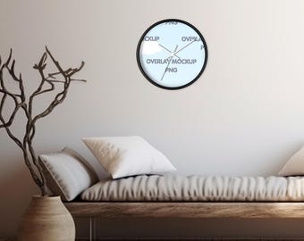 Anpassbares Wanduhr-Mockup: Print-On-Demand-Vorlage, Canva-kompatibel