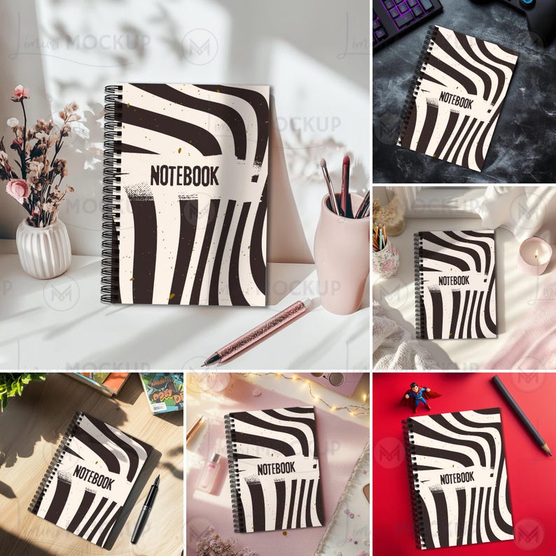 Spiral Notebook Mockup Bundle, PNG Overlay (digital Files) - Etsy