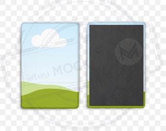Maquette d'aimant rectangulaire, cadre Canva par glisser-déposer de 5 x 3 pouces (modèle Canvas)