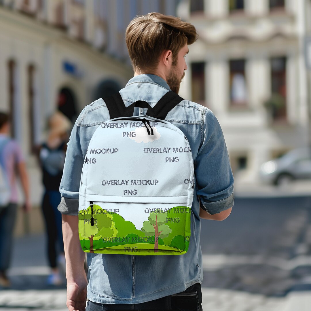 Customizable Backpack Mockup for Print on Demand | Canva Compatible ...