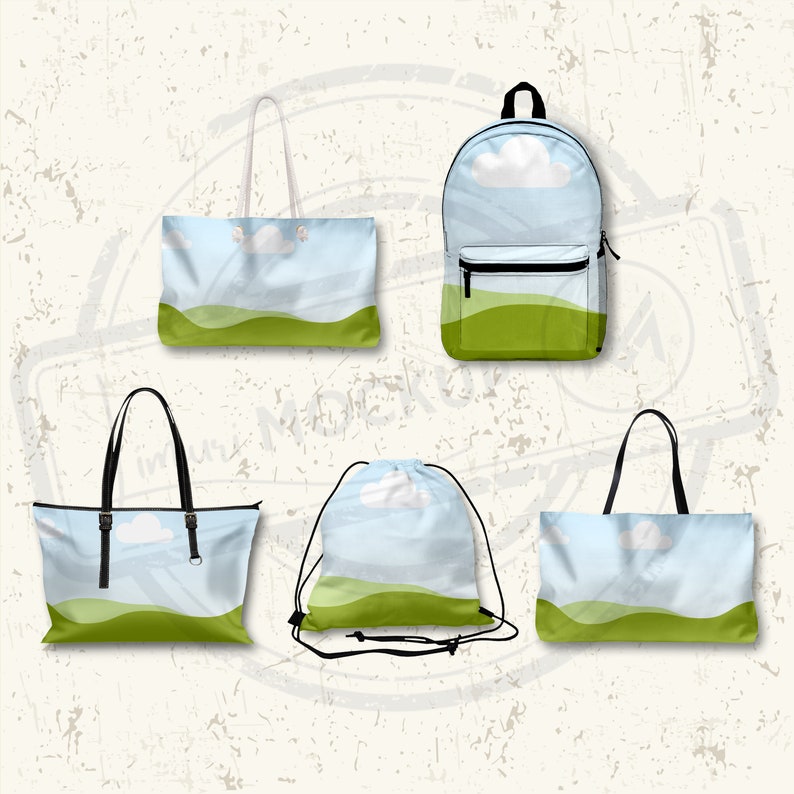 Design Bag Drop AOP Bag Mockup Bundle, Canva Drag and Drop Template - Etsy
