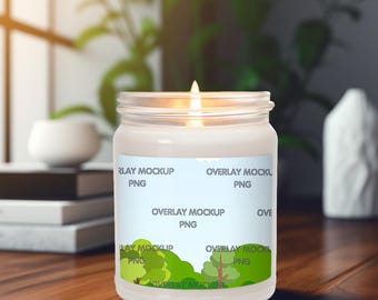 Blank Scented Soy Candle Mockup Bundle (PNG Digital Download)