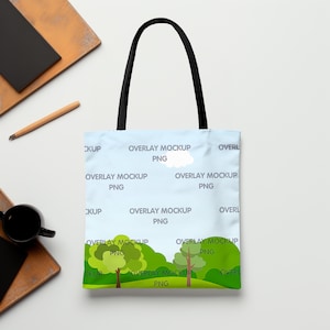 AOP Tote Bag Mockup, Printify Mockup, AOP Tote Bag Mock Up, All Over Print Tote Bag, Mock Up Bag, Black Handle Tote Bag, Printful POD Tote