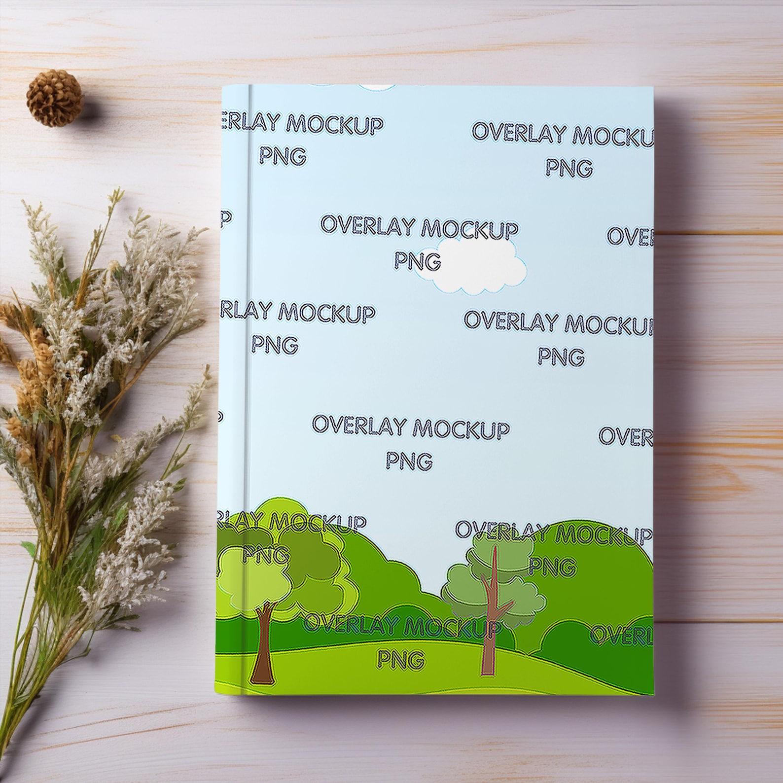 Editable Hardcover Notebook Mockup | Canva Compatible | Transparent ...