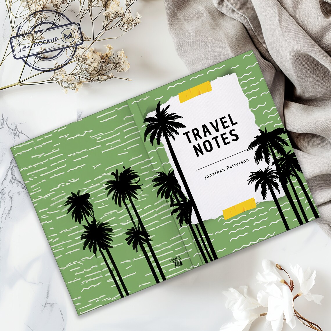 Notebook Overlsy Softcover Notebook Mockup, Front & Back (PNG Overlay) - Etsy
