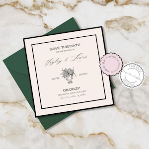 Illustrierte Save The Date Einladung Vorlage Blumen Illustration Printable Einzigartige Save The Date Karten Hochzeit lädt Einzigartige Save Unsere Daten ein
