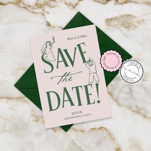 Save The Date Einladungsvorlage Handgezeichnete Scribble Illustrationen Süß Scribble Hochzeit Save Our Date Karten Save The Dates 9n