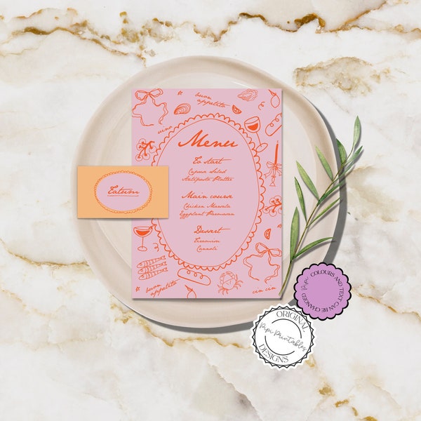 Tea Party Place Card - Etsy