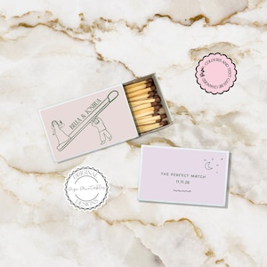 Matchbox Favor Template Hand Drawn Cute People Scribble Illustration Wedding Matches Custom Gift For Guests Wedding Gift Pastel Match Box 9n