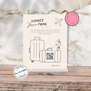 Fundo de lua de mel código QR sinal modelo desenhado à mão rabisco ilustrações casamento mel fundo sinal venmo dinheiro presente ilustrado desejo de casamento 9n