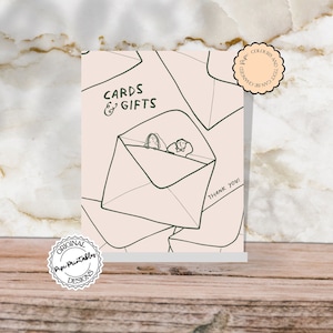 Modèle de plaque pour cartes et cadeaux Illustration de griffonnage dessiné à la main Personnes mignonnes Cadeau de mariage coloré amusant Signalisation de table Panneau d'événement illustré 9n