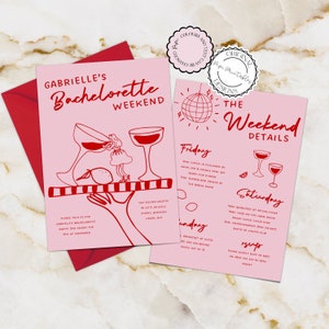 Illustrated Bachelorette Party Invitation Template Handwritten Hens Party Invites Hand Drawn Scribble Illustrations Bachelorette Itinerary 7