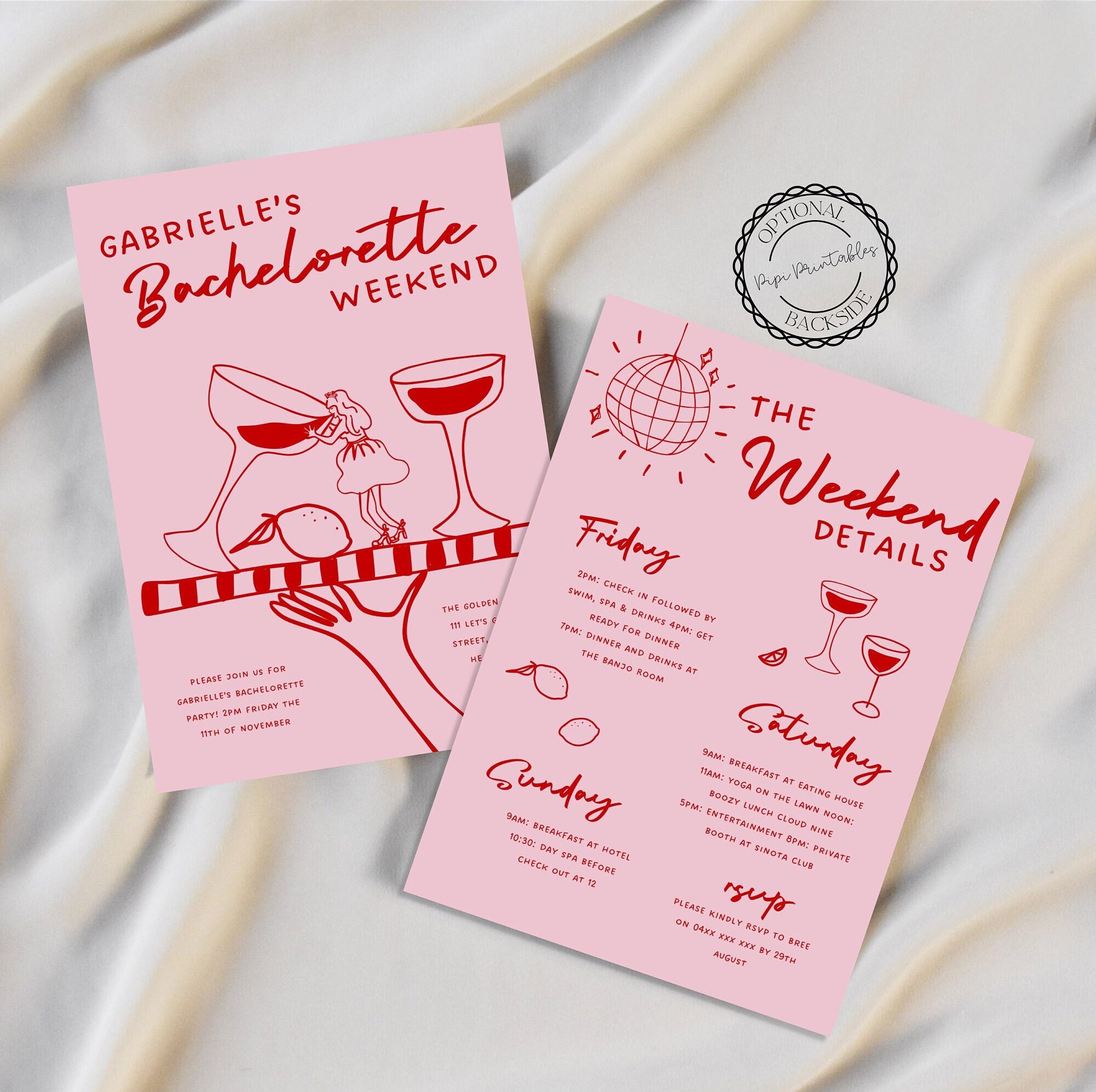 Bachelorette Party Invitations Etsy