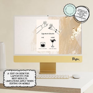 Hand Drawn Bar + Drinks Menu Template Scribble Illustrations Unique ...