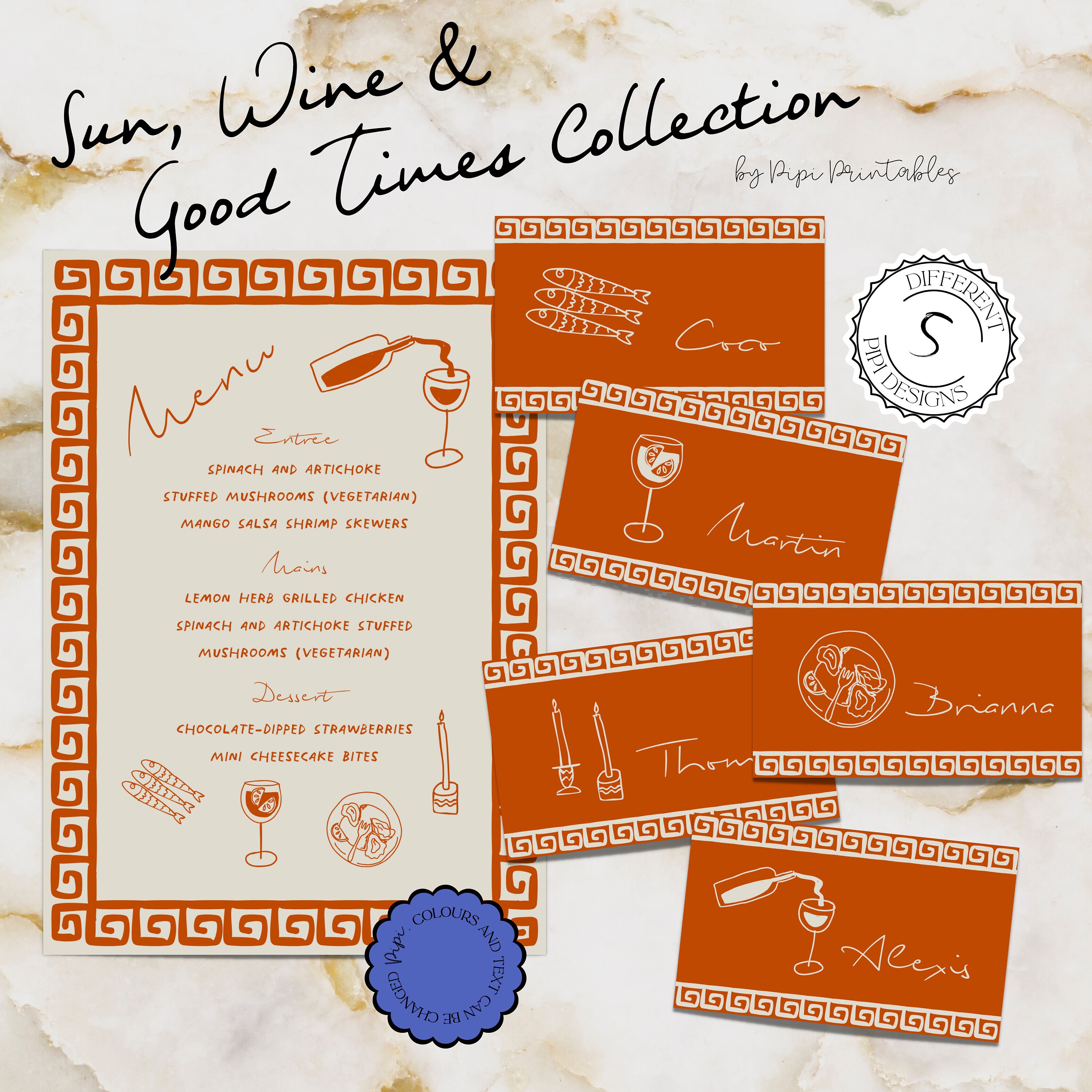Hand Drawn Wedding Menu And Place Cards Template Scribble Etsy Hand drawn wedding menu and place cards template scribble etsy
