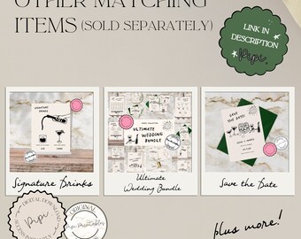 イラスト入りウェディングスイートテンプレート 手描き落書きイラスト