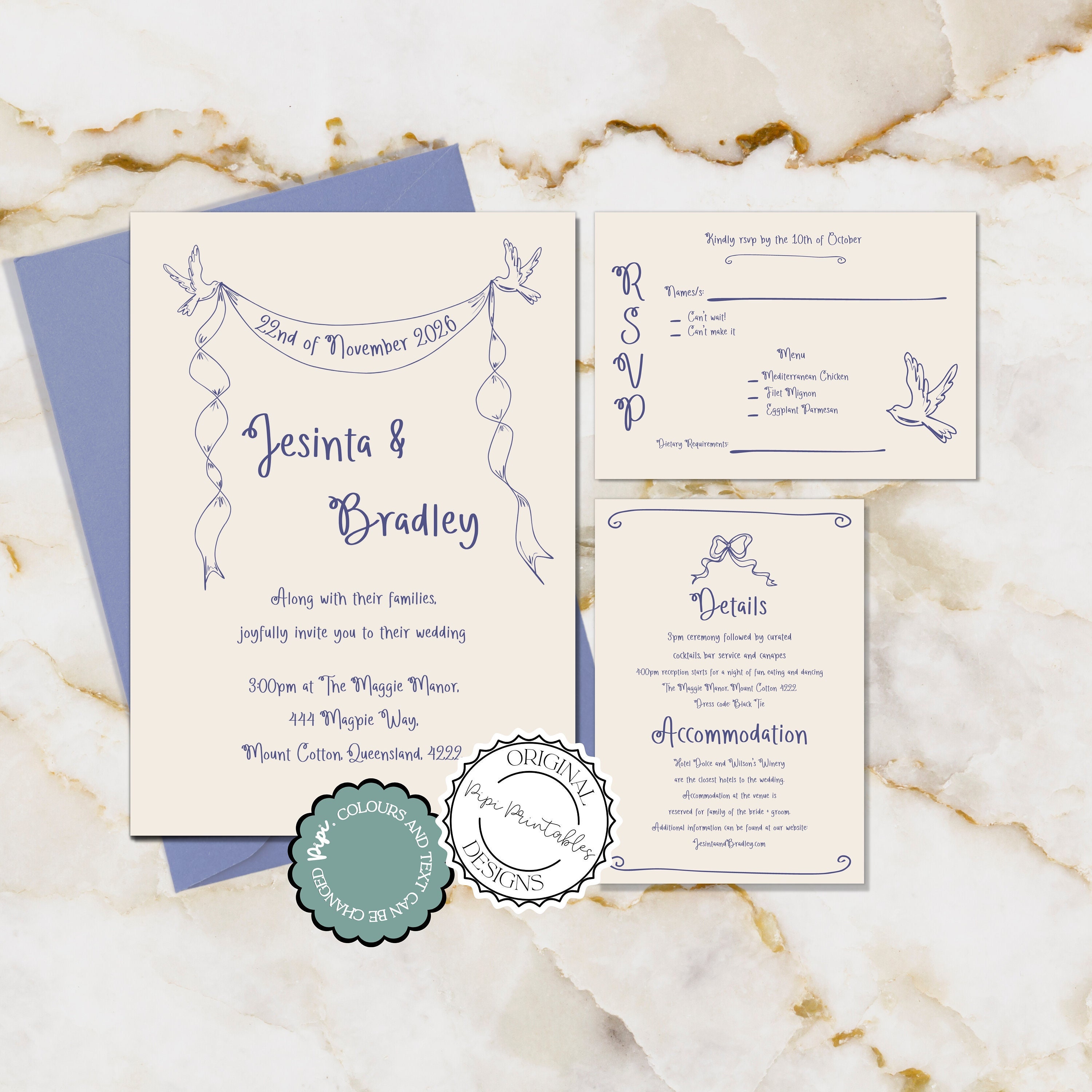 手描きの結婚式招待状テンプレート ヴィンテージ落書きイラスト入り結婚式スイート 気まぐれなイラスト ユニークな手書きの結婚式招待状 - Etsy 日本