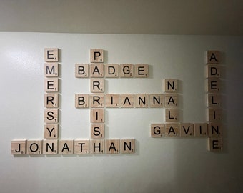 Large Scrabble Tiles- Wooden Scrabble Wall Letters