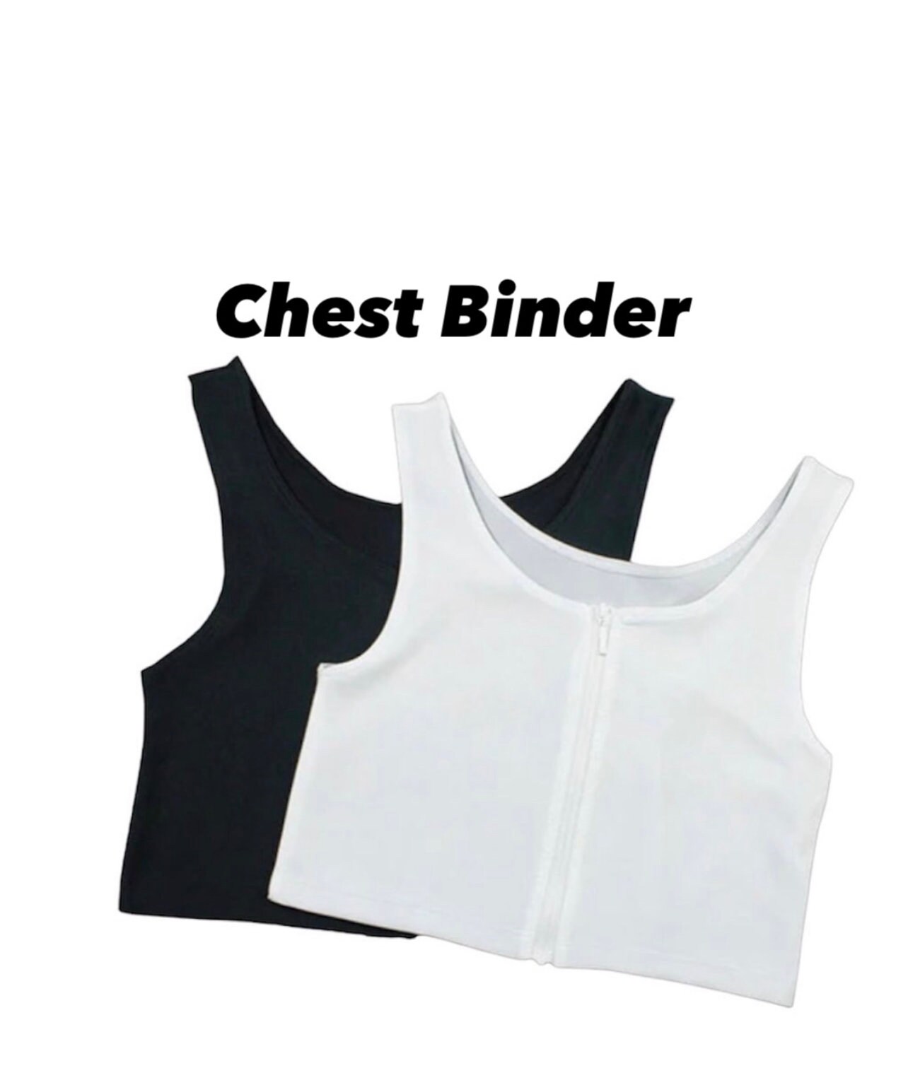 High-quality Zip-up Chest Binder Vest for Ftm, Transmen , Nonbinary 