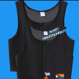 2-Pack FTM Chest Binder: Zip Up Transmasc Compression Top