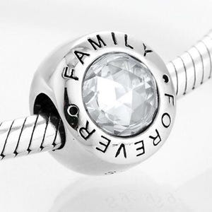 family forever charm for bracelet. 925 sterling silver