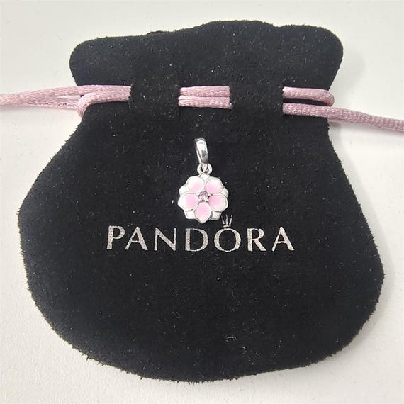 アクセサリー Magnolia Bloom Dangle Charm/14k Heart NEW Genuine Pandora Silver Magnolia Bloom Dangle CZ Charm