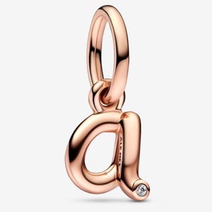 pandora momentos de oro rosa letra un guión alfabeto kirjainkoru hela