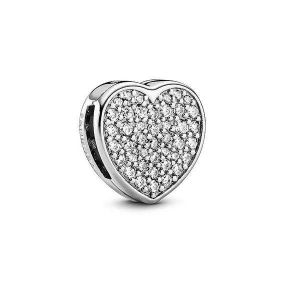 Pandora ALE R Pave Heart Clip Charm Reflexions Canada