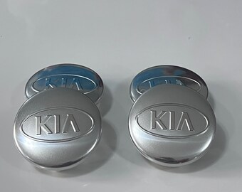 Kia Alloy Wheel Centre Hub Caps 58mm Gloss Silver