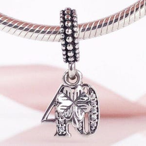 Pandora 40th Years Birthday Anniversary Charm