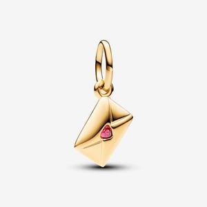 Charm colgante con sobre y carta de amor de pandora