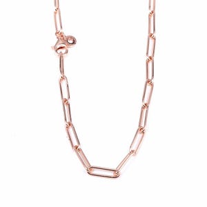 Rose Gold PANDORA Long Link Necklace Chain 45cm ALE MET