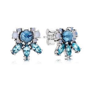 Pandora Patterns of Frost Earrings - Sterling Blue