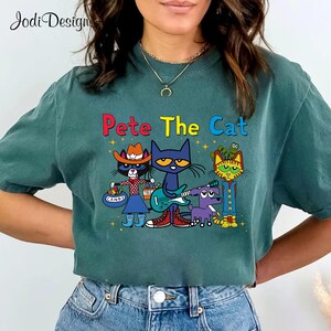 Pete The Cat Rocking Shirt, Children Book Characters Shirt, Cartoon Characters, Welcome Back To School, Teacher Shirt