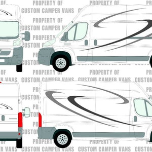 No.767 Universal fitting motorhome caravan graphics decals stickers camper van.