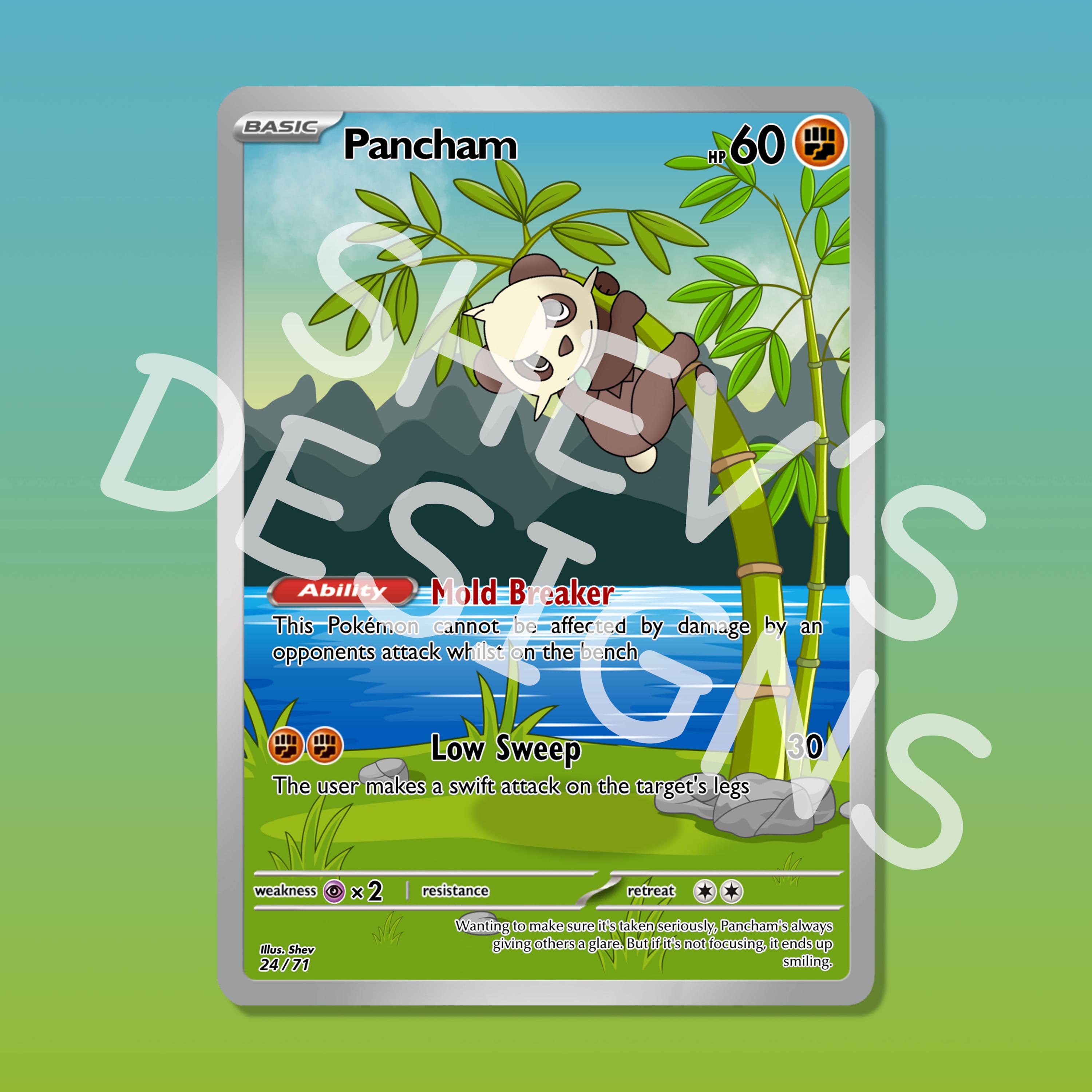 pokemon card pancham Custom Pancham Card - With Shiny Chance*