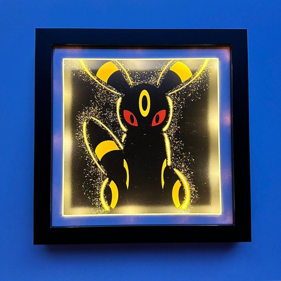 Shiny Eevee Evolution Shadow Box by ShadowOfDorkness on DeviantArt