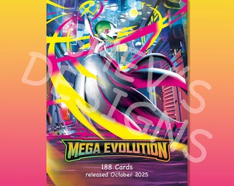 Custom Binder Card - Mega Evolution - Part 1 - Etsy