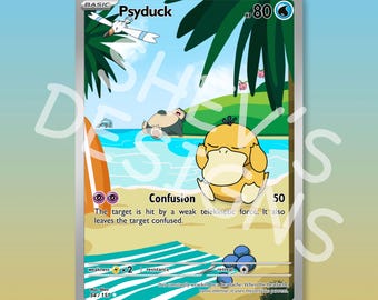Custom Psyduck Card - With Shiny Chance*