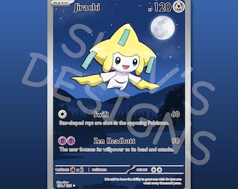 Custom Jirachi Card - Etsy Custom Jirachi Card - Etsy