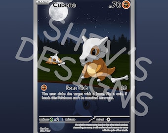 Custom Cubone Card