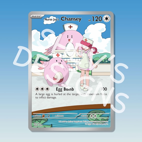 Custom Nurse Joy's Chansey Card - Etsy