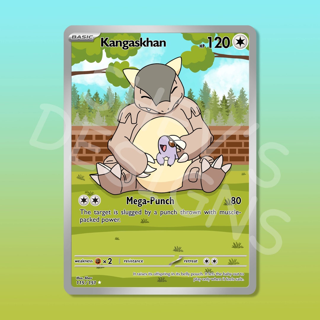 Custom Kangaskhan Card - Etsy