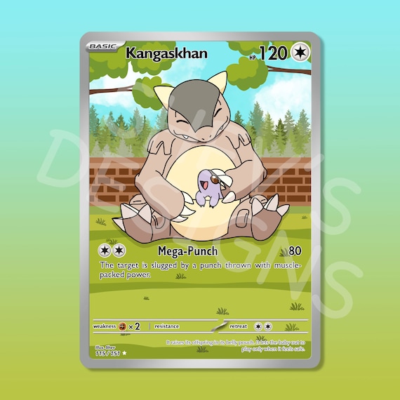 Custom Kangaskhan Card - Etsy