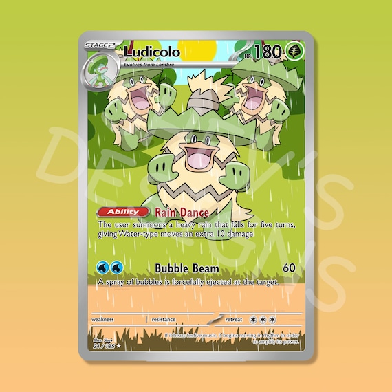 Custom Ludicolo Card - Etsy