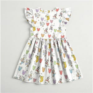 Personalized Disney Mickey Mouse Balloons Mom Daughter Matching Dress Set Custom Name, Magical Rainbow Ruffle Girls Crossback Women, Disney image 3