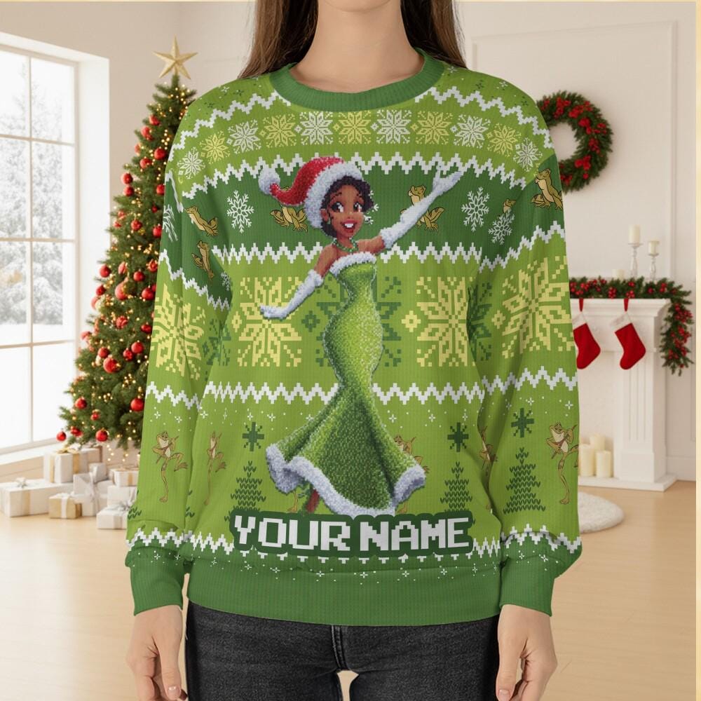Discover Custom Name Sweater -  Princess Tiana, Disneyland Paris, Birthday gift for kid, best gifts for her, christmas gift for mom