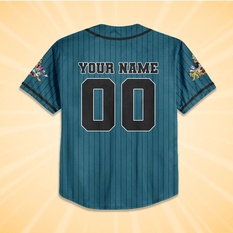 Custom Disneyland Original Characters Baseball Jersey Personalized Mickey Minnie Donald Goofy Shirt, Family Vacation 2026, Disney Group Gift image 4