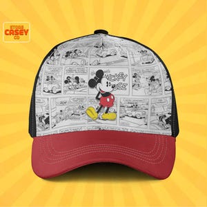 Mickey Mouse Comic Disney Baseball Hat – Disneyland Vacation Cap for Adults & Kids, Disney Trip Outfit Accessory